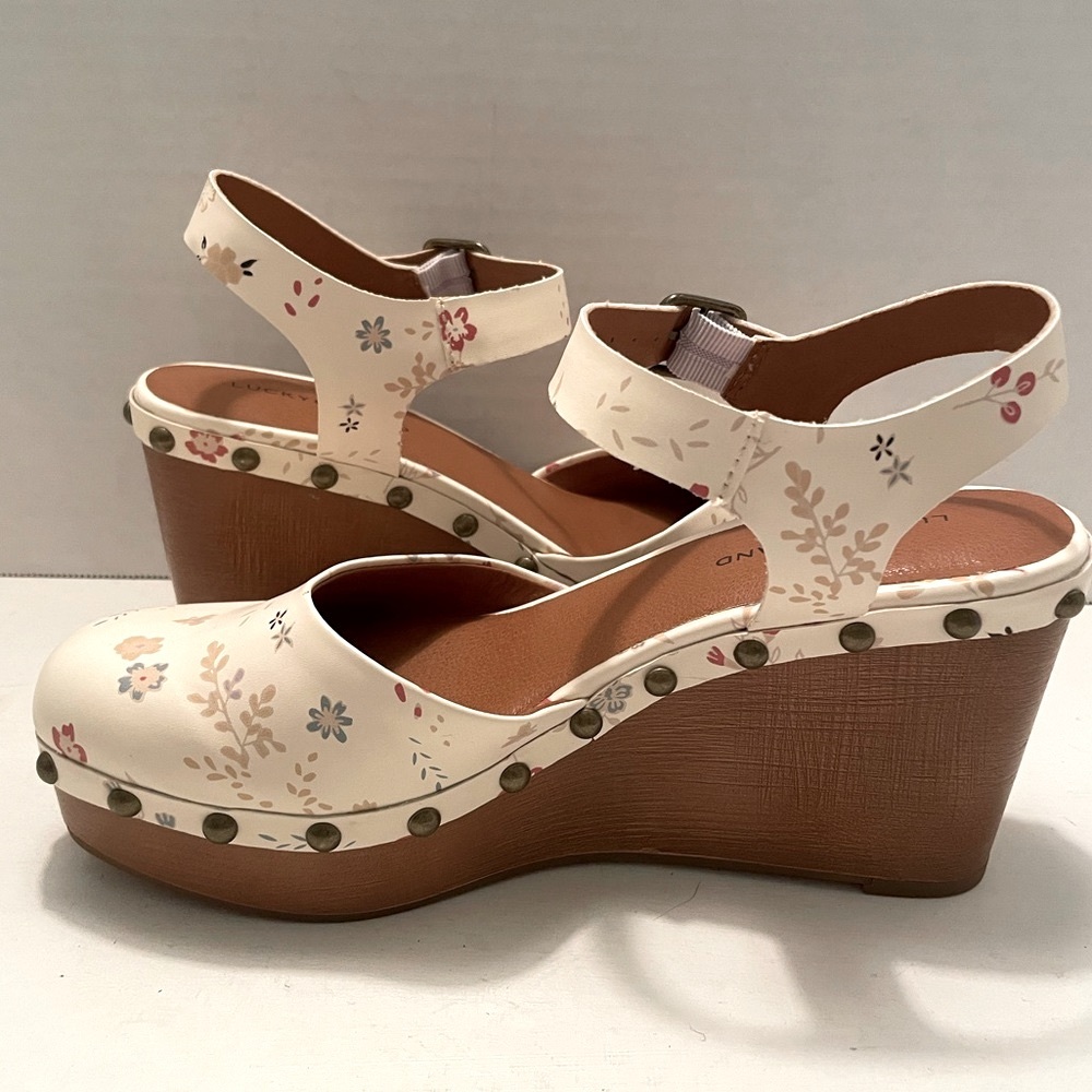 Lucky Brand Zazmini Wedge Sandal Floral Print